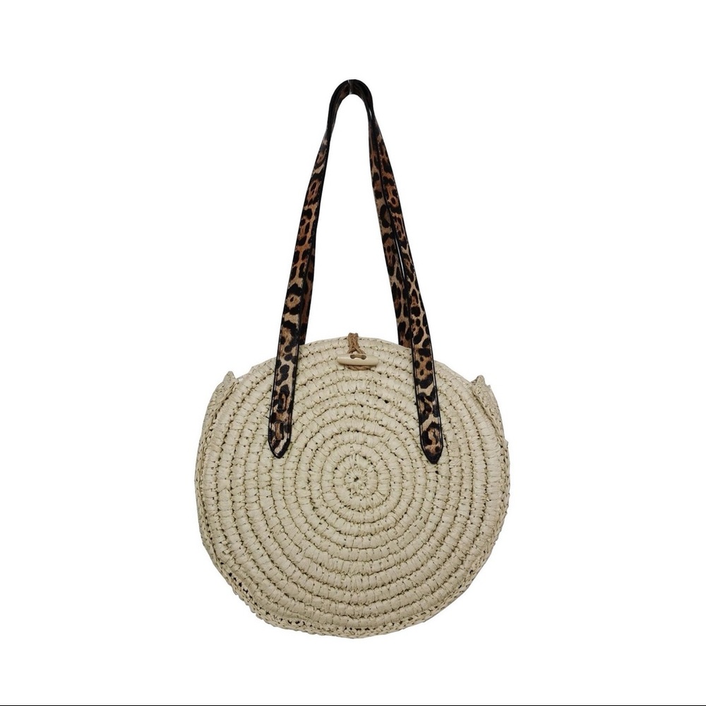 Circle Straw Tote